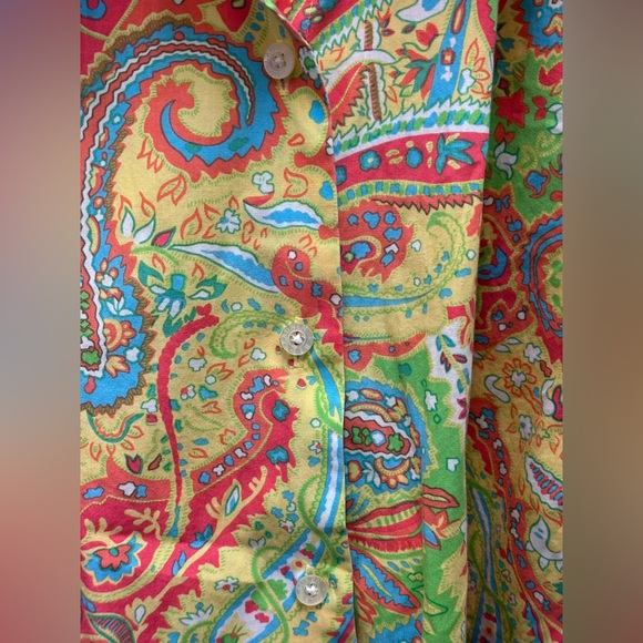 Women’s 2X Ralph Lauren multicolor paisley long sleeve button down shirt - Picture 5 of 12